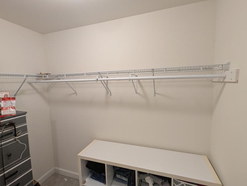 Before - wire shelving needed to be removed for new closet system