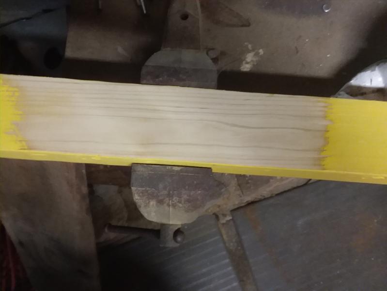 Stripped off this paint in a matter of seconds, left the wood nice and smooth