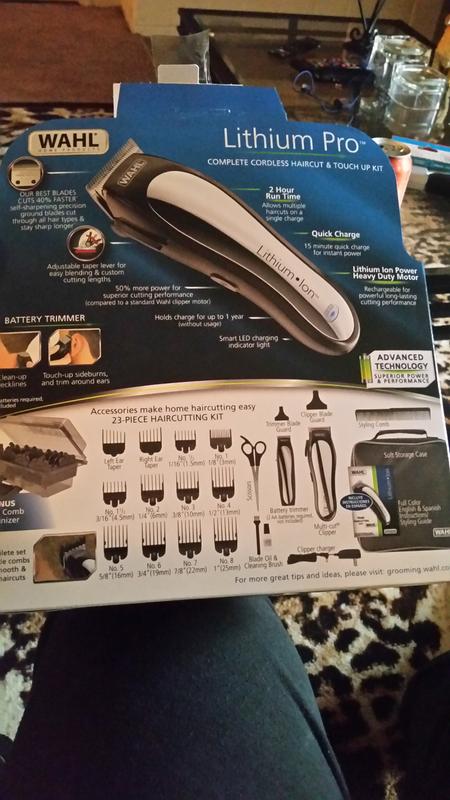 Wahl Lithium Pro Complete Electic Cordless Hair Clipper & Touch up Kit  79600-3301
