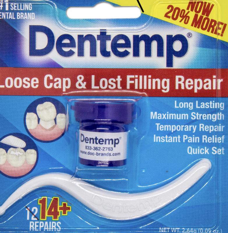 Dentemp Loose Cap & Lost Filling Repair Set, 12+ Repairs