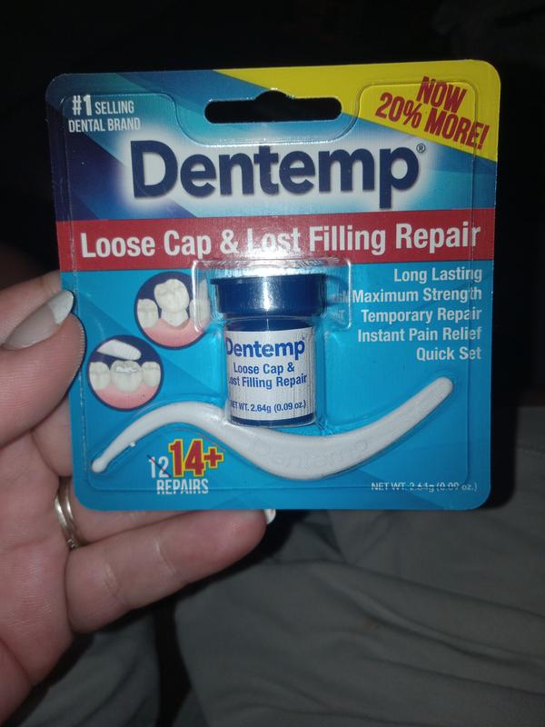 Dentemp Maximum Strength Loose Cap and Lost Filling Repair - Dental Repair  Kit for Instant Pain Relief (Pack of 2) - Temporary Filling for Tooth 