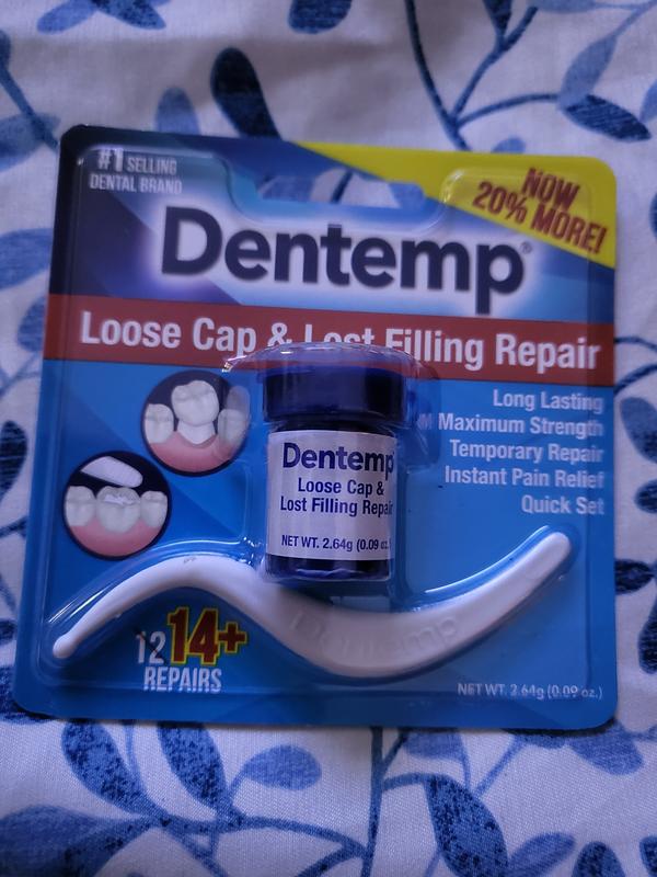 Dentemp Maximum Strength Lost Fillings and Loose Caps Repair - Temporary  Tooth Filling Kit (Pack of 1) - Tooth Cap Repair - Dental Repair Kit