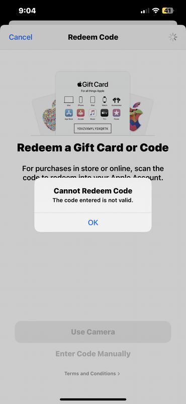 Apple Gift Card variable