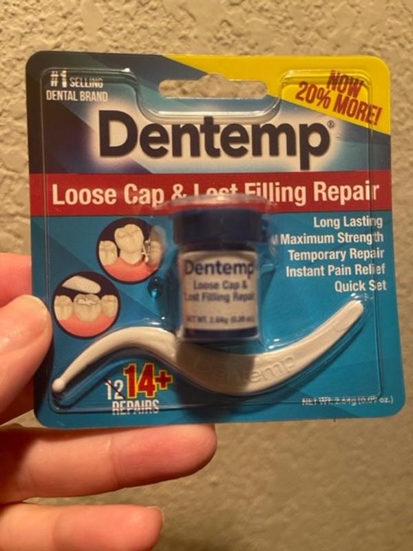 Dentemp Maximum Strength Lost Filling and Loose Cap Repair Kit for Instant  Pain Relief, 12 Uses (Pack of 2)