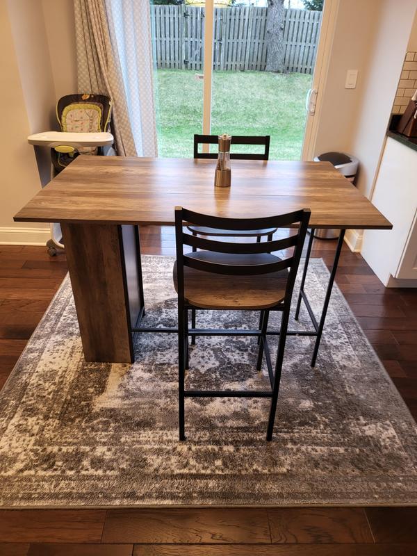 3-Piece Drop Leaf Counter Table Set – Walker Edison