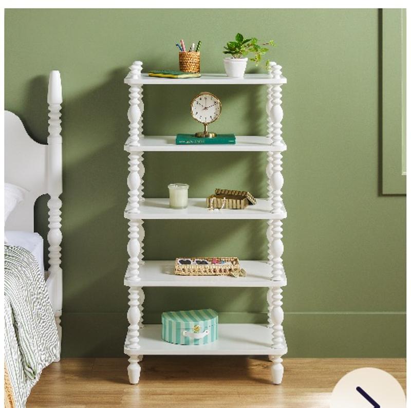 ニューハッピーラック Traditional Vivienne Easy Assembly Solid Wood Short Bookshelf