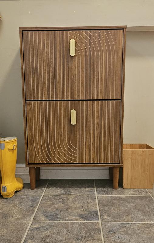 Walker Edison | Modern Minimalist Shoe Storage Cabinet