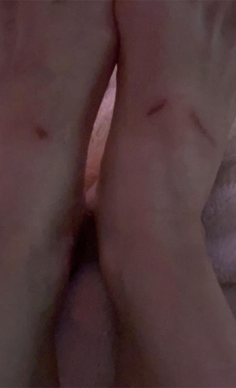 Customer photo for "cross straps cut into feet"