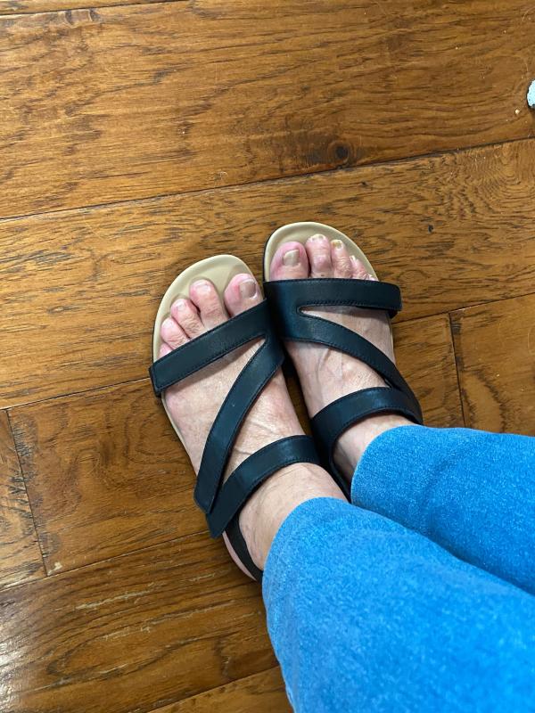 Customer photo for "Great adjustable sandal!"