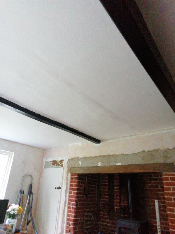 Old uneven cottage ceiling