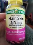 Spring Valley Extra Strength Hair Skin & Nails with Biotin, 5000 mcg ...
