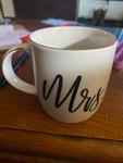 Unique Giftworks + Lesbian Wedding Gift – Pair of Mrs & Mrs  Diamond Rings Design Coffee Mugs with Optional Personalization! (2pcs)  (Personalize Them!)