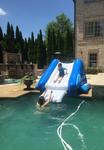 intex inflatable water slide with sprayer