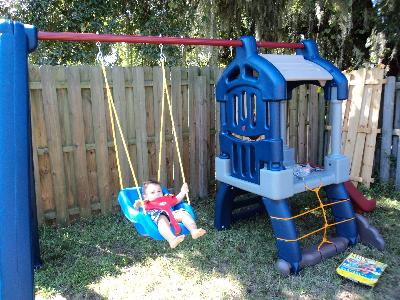 little tikes swing set clubhouse