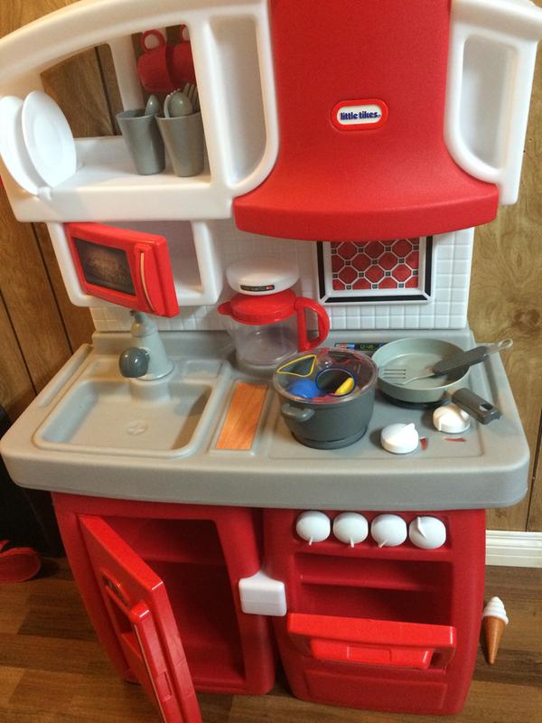 little tikes red and white kitchen