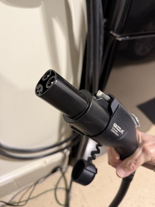 Lectron J1772 to NACS adapter installed
