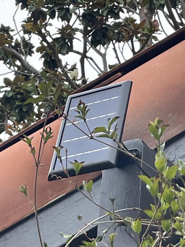 Solar panel on rafter