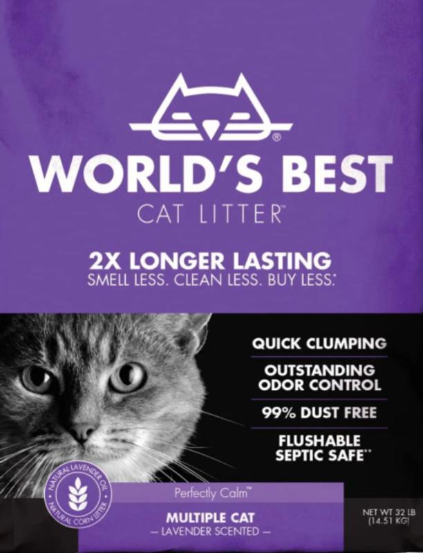 Cat Litter World's Best Multiple Cat Unscented 15 Pounds Pet