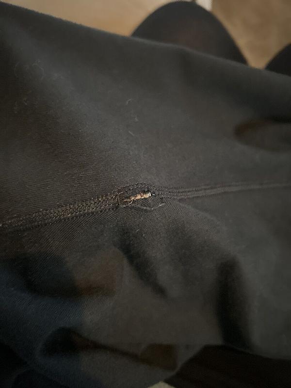 Customer photo for "Comfy, but seam popped in less than a year"