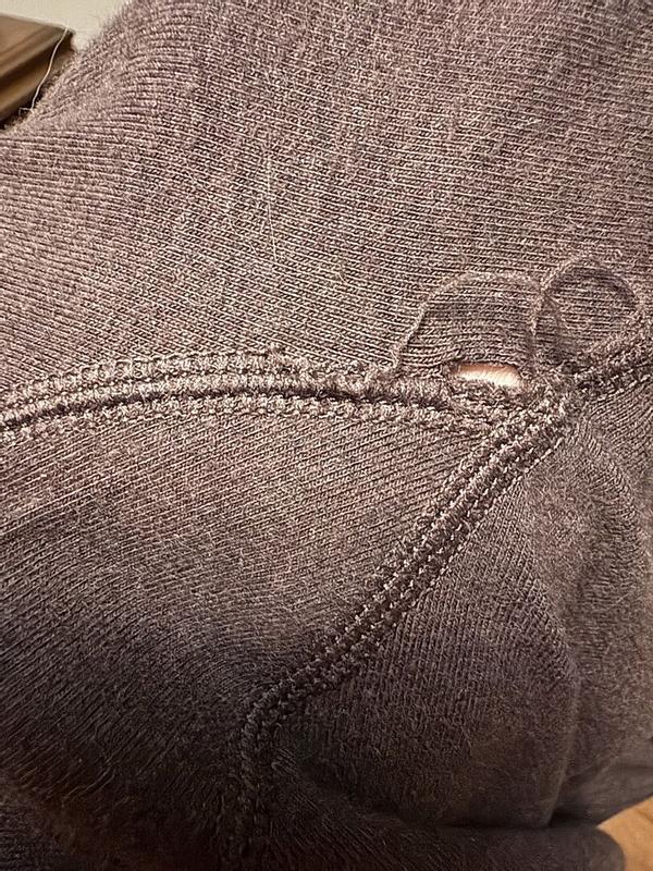 Customer photo for "Hole in the gusset after 2 wears"