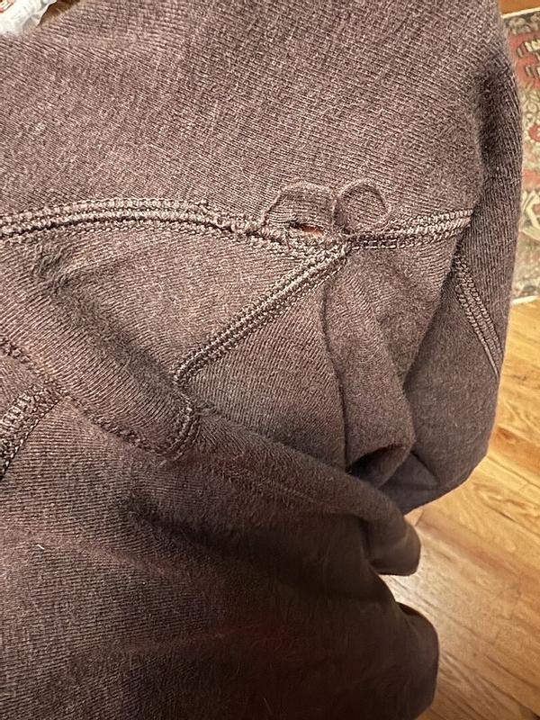 Customer photo for "Hole in the gusset after 2 wears"