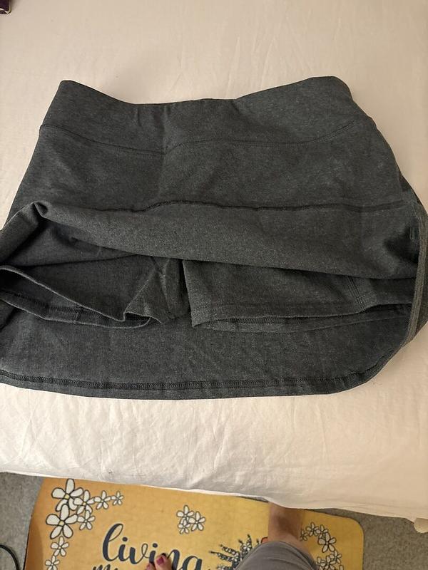 Customer photo for "Organic cotton charcoal skort"