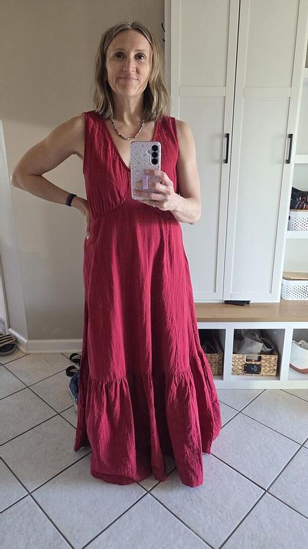 beach to brunch dress pact Pact Women's Organic Cotton Coastal Double Gauze Beach To Brunch Dress
