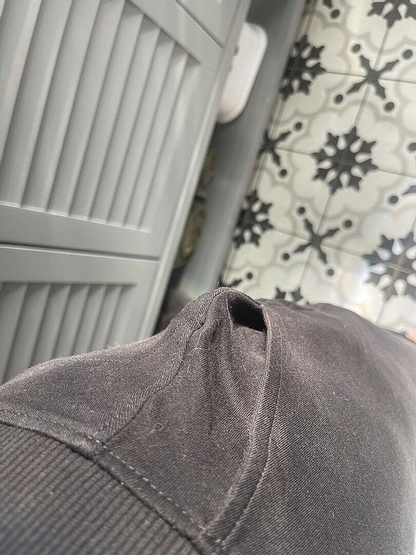 Customer photo for "Nice except weird extra fabric bulges"
