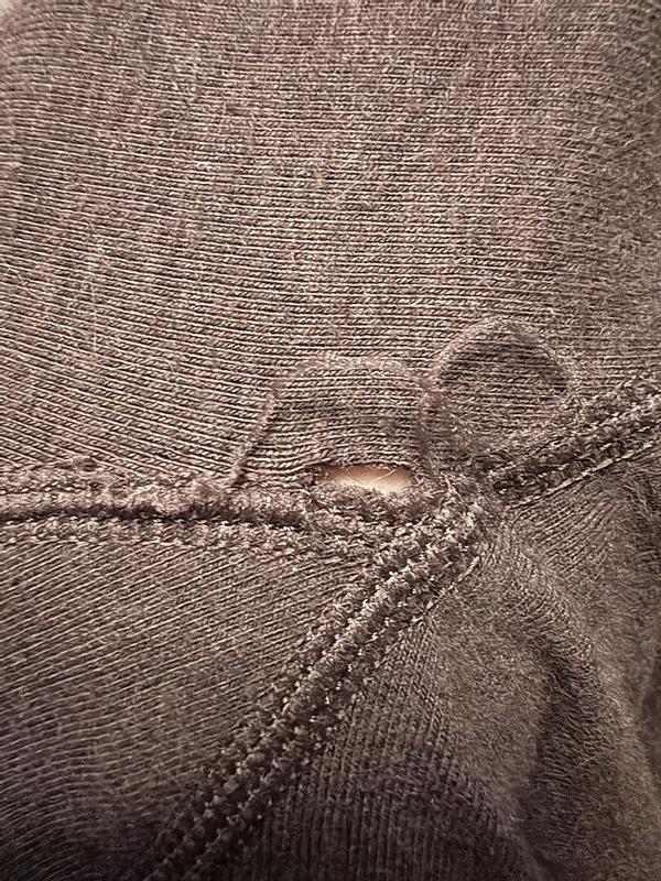 Customer photo for "Hole in the gusset after 2 wears"