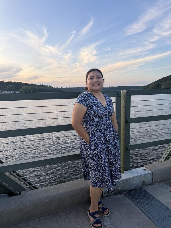 Customer photo for "Very soft , flattering for a petite"