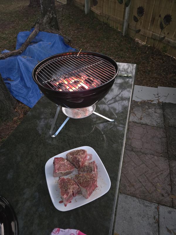 Weber Smokey Joe Stainless Steel 147-Sq in Black Portable