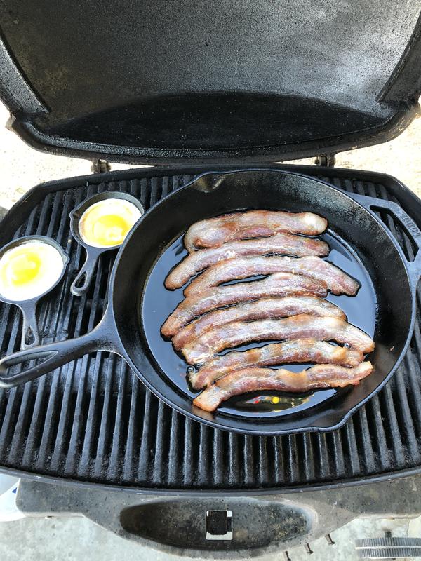 Bacon and eggs for breakfast