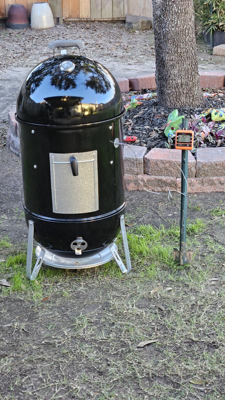Weber 18-in Smokey Mountain Cooker 481-Sq in Black Porcelain