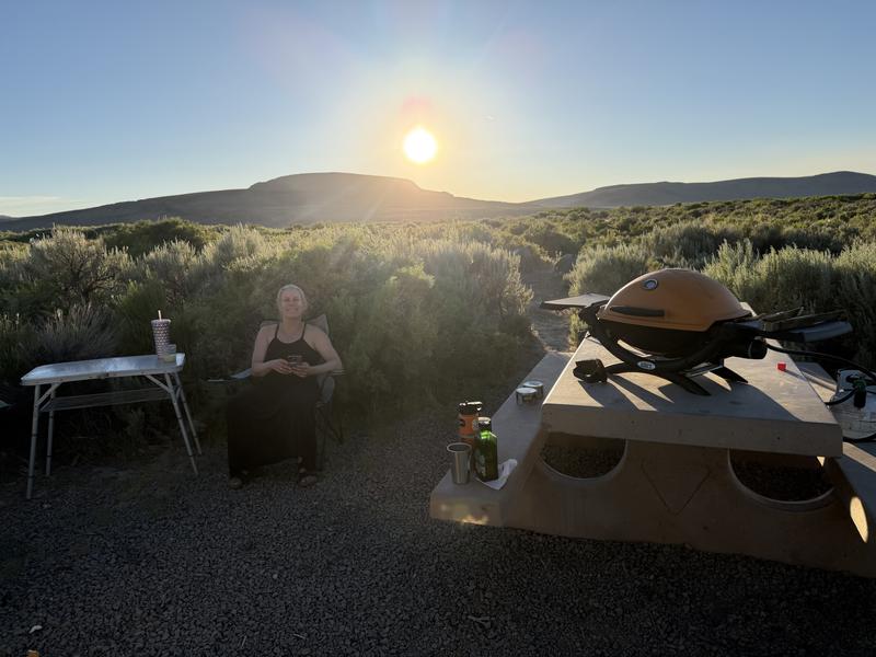 Cooking in the desert.