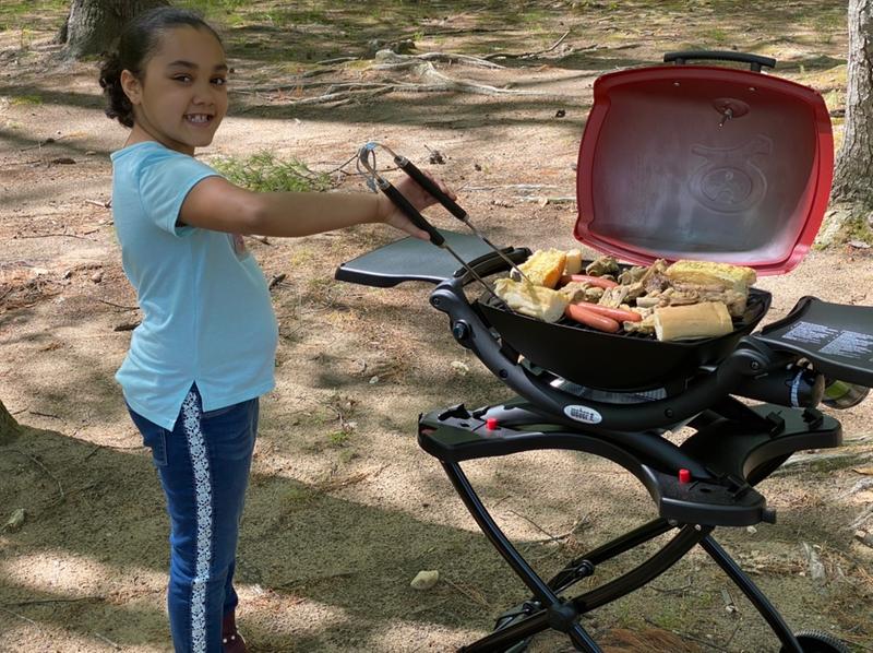 Weber Q 1200 189-Sq Blue Portable Grill in the Portable department at Lowes.com