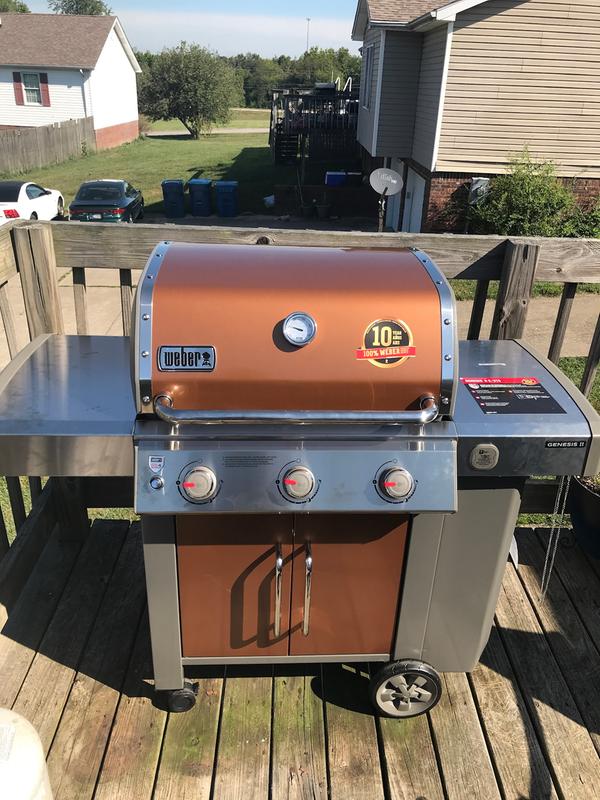 Weber Genesis II E315 Copper 3Burner Liquid Propane Gas Grill At