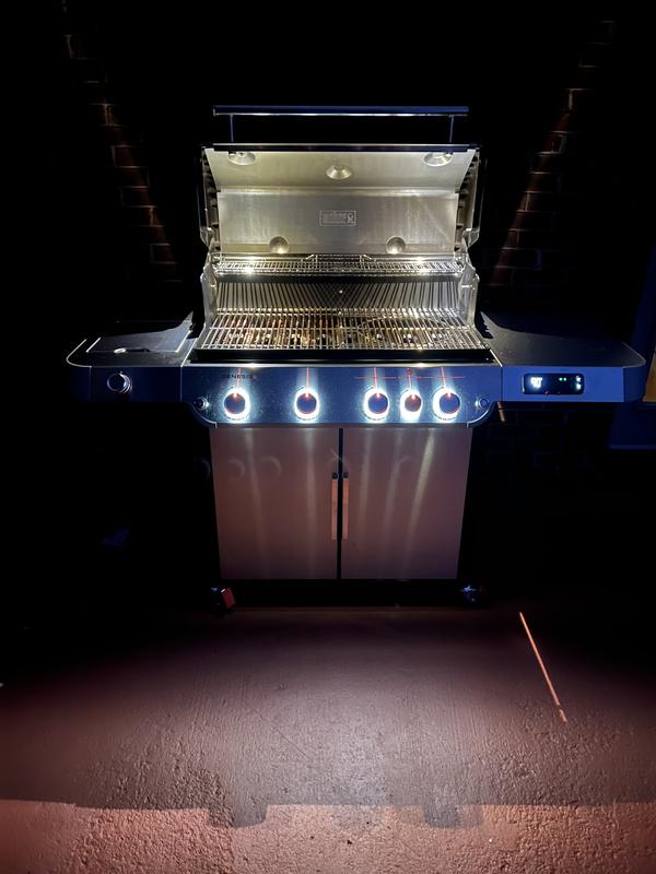 Genesis Spx 435 Smart Tech 4 Burner Natural Gas Grill 48 000 Btus Side Sear Burners Stainless Steel True Value