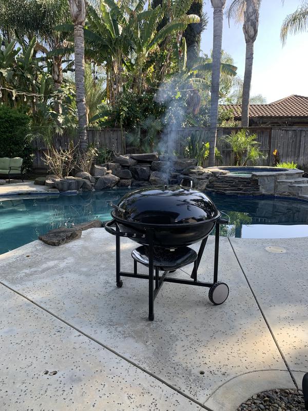 Weber 37-in W Black Kettle Charcoal Grill at