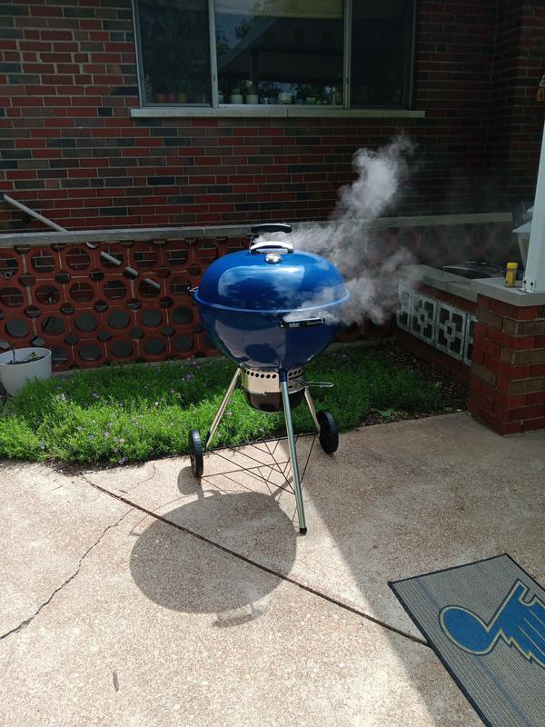 Weber Master-Touch 22-in W Slate Blue Kettle Charcoal Grill