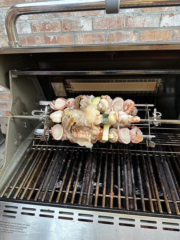 Weber rotisserie 2025 skewer system