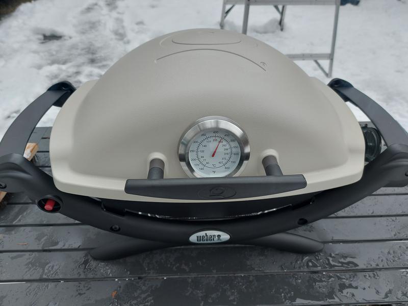 Barbacoa de gas Q 1000 Titanium con Stand Weber — Azulejossola