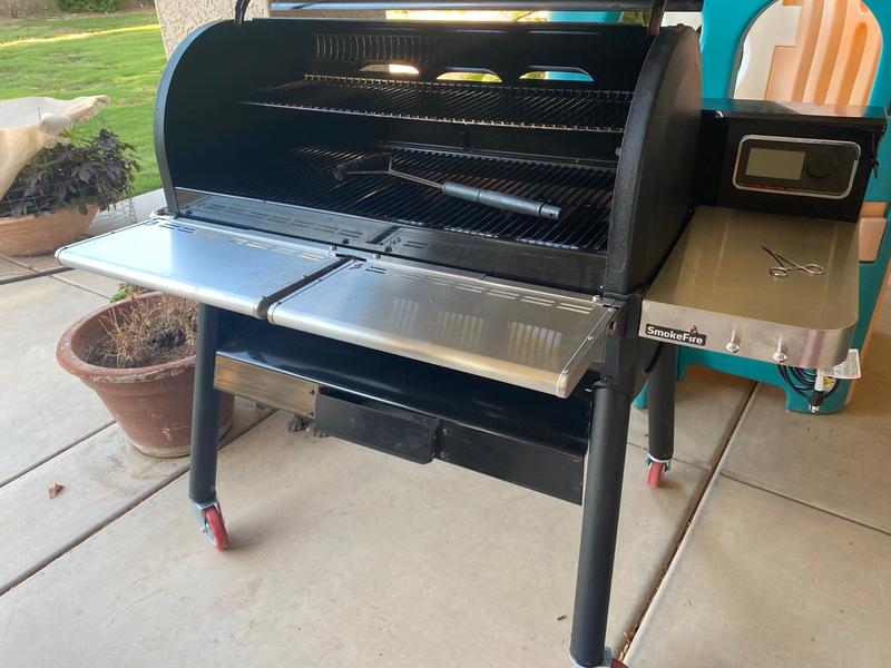 Weber SmokeFire EX6 Front Shelf Stainless Steel Shelf Kit in the Weber SmokeFire EX6 Front Shelf Stainless Steel Shelf Kit in the