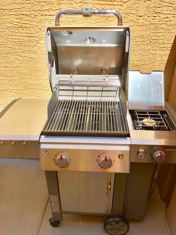 Weber Genesis II S-240 Stainless Steel 2-Burner Liquid Propane Gas Grill with 1 Side Burner at Lowes.com