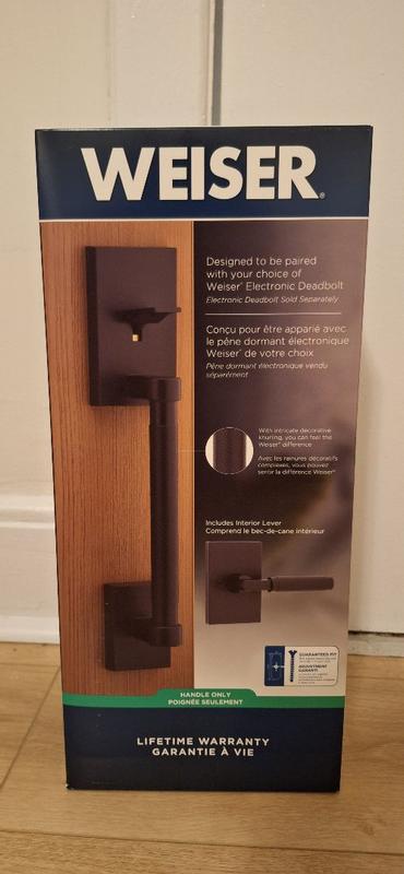 Prava Handle with Prava Lever (Rectangle) - | Weiser