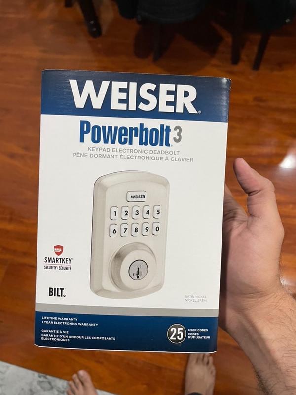 Powerbolt 3 Electronic Deadbolt - featuring SmartKey - | Weiser