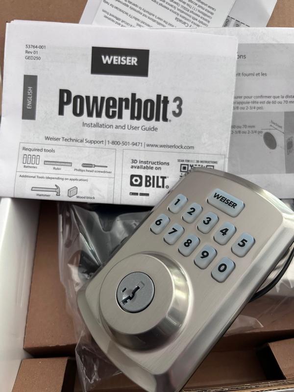 Powerbolt 3 Electronic Deadbolt - featuring SmartKey - | Weiser