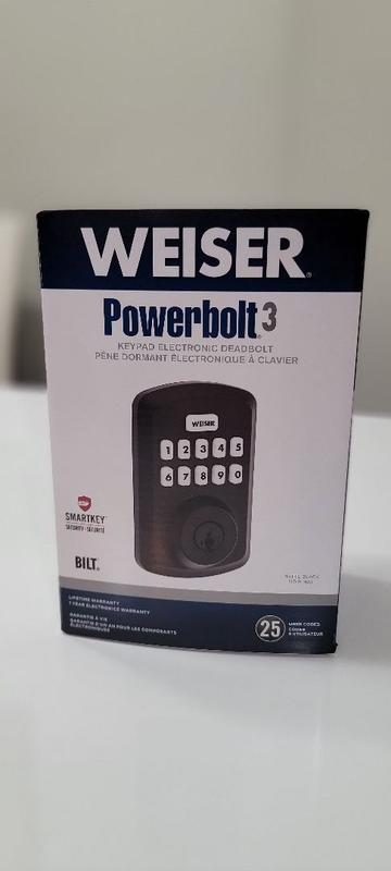 Powerbolt 3 Electronic Deadbolt - featuring SmartKey - | Weiser