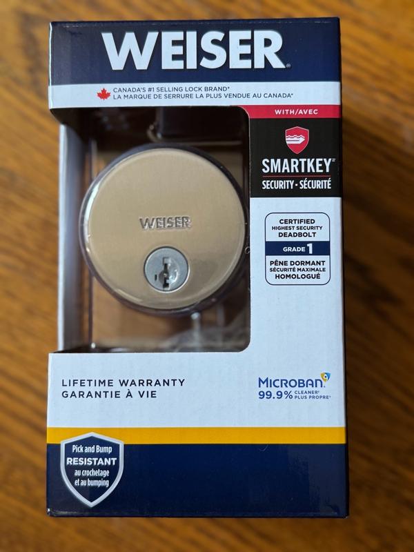 domページ Weiser Elements Satin Chrome Deadbolt/Entry Door Lock with