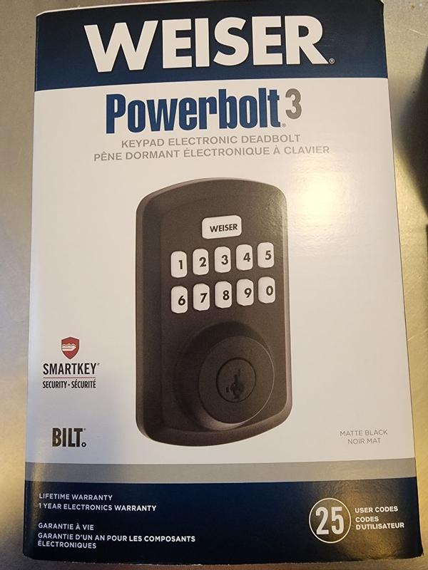 Powerbolt 3 Electronic Deadbolt - featuring SmartKey - | Weiser