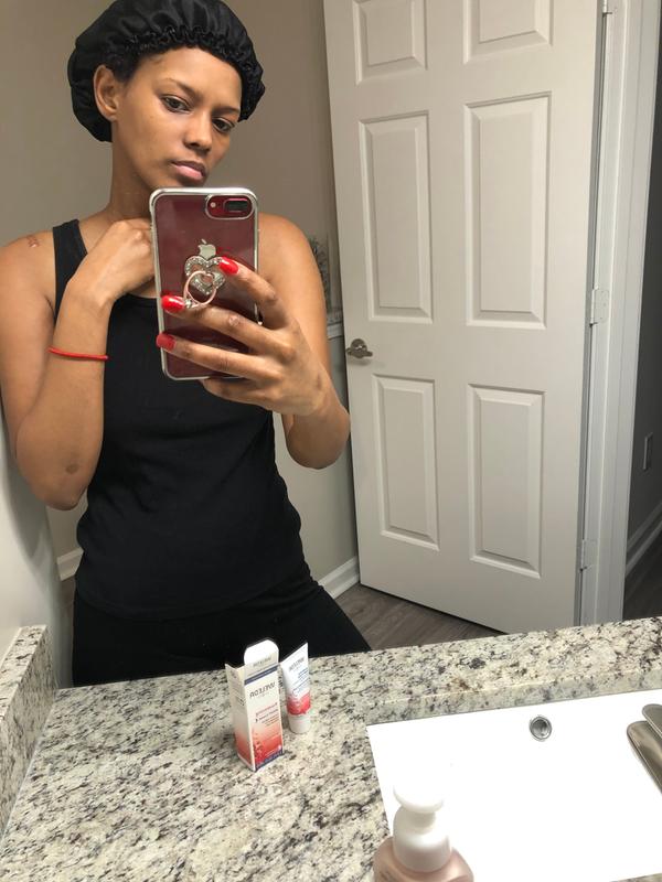 After being rubbed in. No greasy residue.